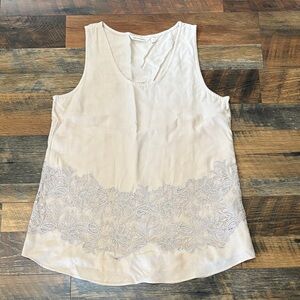 Soft Surroundings‎ Cream Lace Tank Top